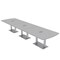 Skutchi Designs 45 in W, 166 in L, 29 in H, Engineered Wood Top, Grey HAR-AREC-46X168-DOU-ELEC-XD01 - alternate 1